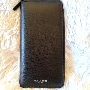 Michael Kors Black  Zip up  leather wallet